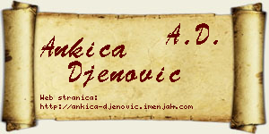 Ankica Đenović vizit kartica